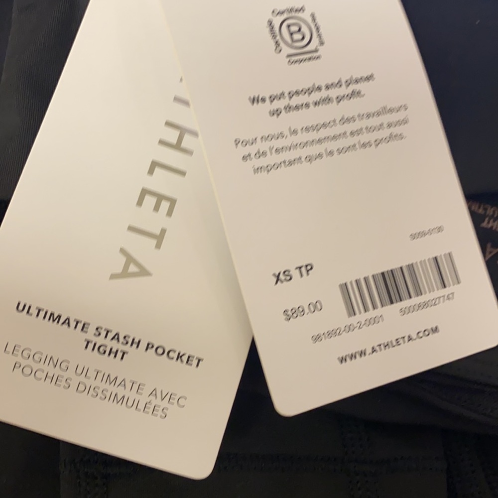 Athleta Ultimate Stash Pocket Tight // Black #981892 - Picture 9 of 10